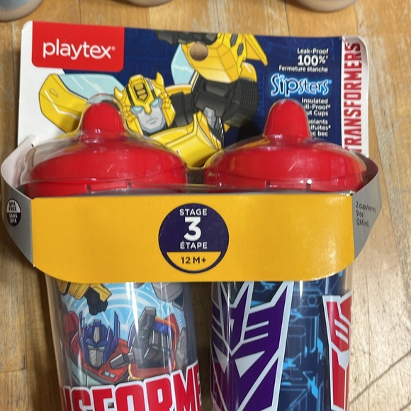 Brand new set of 5 playtex transformers sipsters - Picture 2 of 4